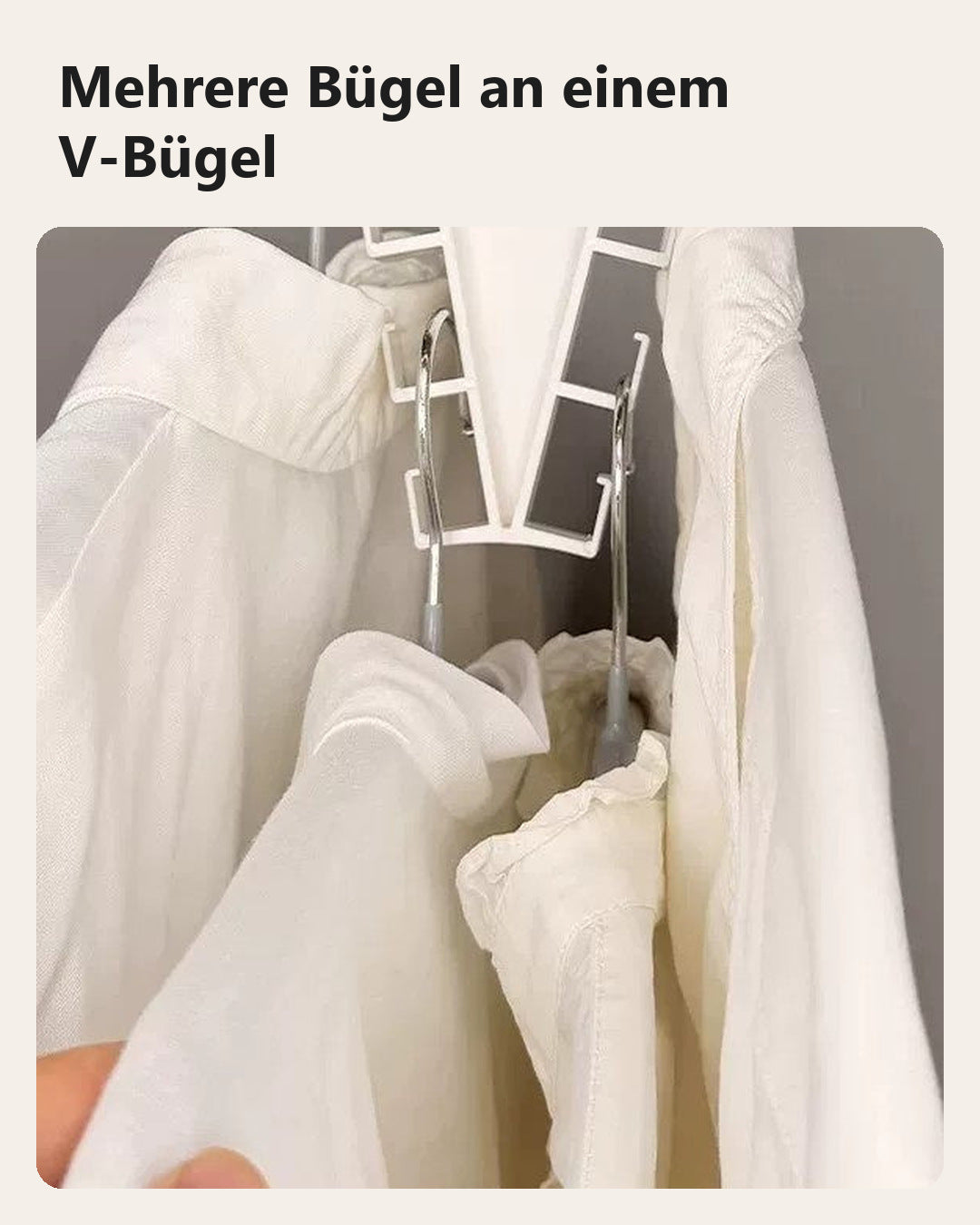V-förmiger Kleiderbügel-Organizer mit 12 Haken