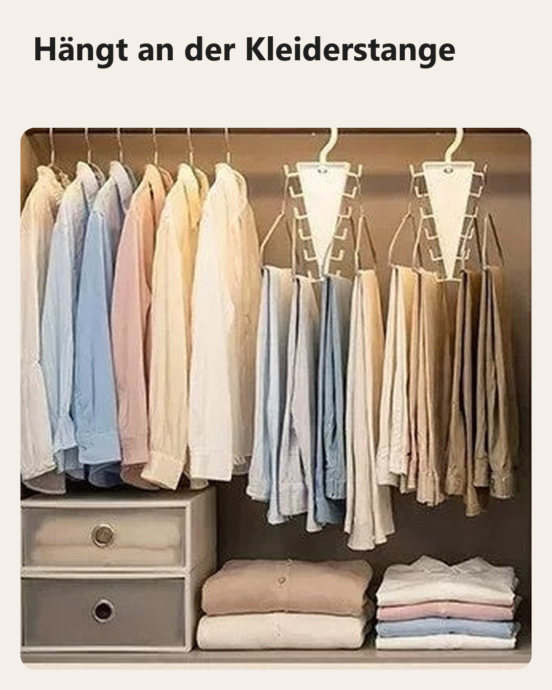 V-förmiger Kleiderbügel-Organizer mit 12 Haken