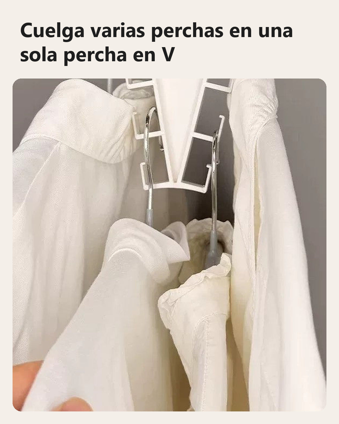 Organizador de perchas en V con 12 ganchos